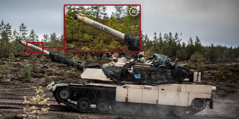 An Army M1 Abrams tank named ‘Daddy’s Belt’ is now keeping watch over Europe