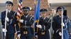 U.S. Air Force Airmen with the Moody Air Force Base Honor Guard present colors at the 81st deactivation ceremony at Moody Air Force Base, Georgia, Dec. 5, 2022. (Airman 1st Class Whitney Gillespie/U.S. Air Force)