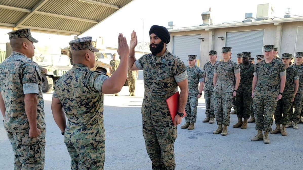 Sikh Marine Corps Boot Camp Beard