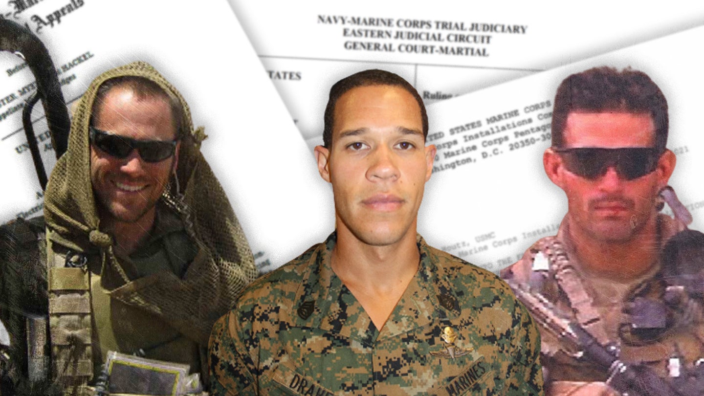 Marine, trial, Daniel Draher, Eric Gilmet, Joshua Negron, MARSOC 3