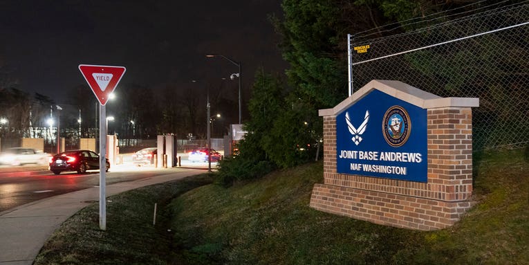 Shot fired after intruder breaks onto Andrews Air Force base