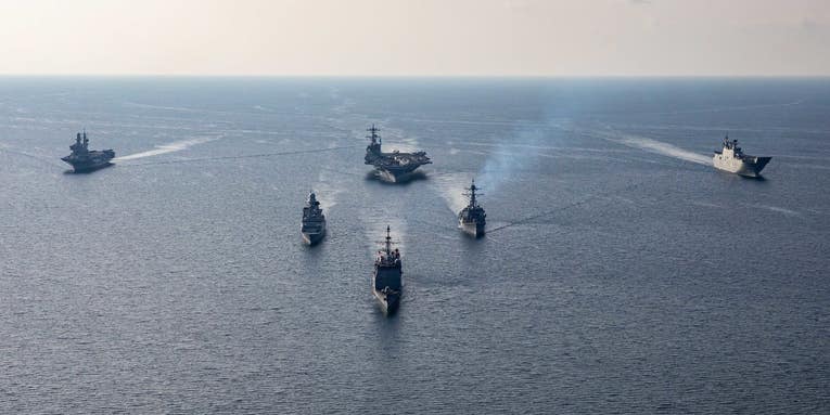 Trio of NATO aircraft carriers drill in Mediterranean Sea in message to Russia