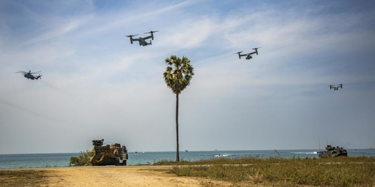 US forces, allies, trained in the jungle and assaulted beaches in Thailand in a massive exercise