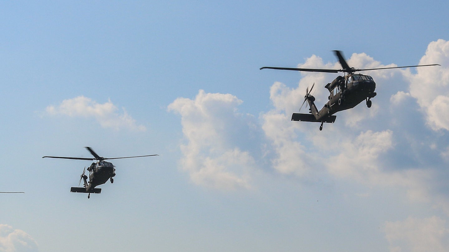 army HH-60 Black Hawk helicopters