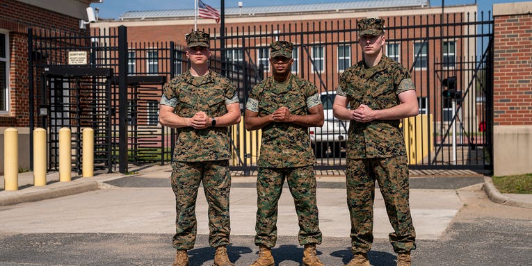 Marine trio honored for foiling stabbing at a Virginia Chick-fil-A