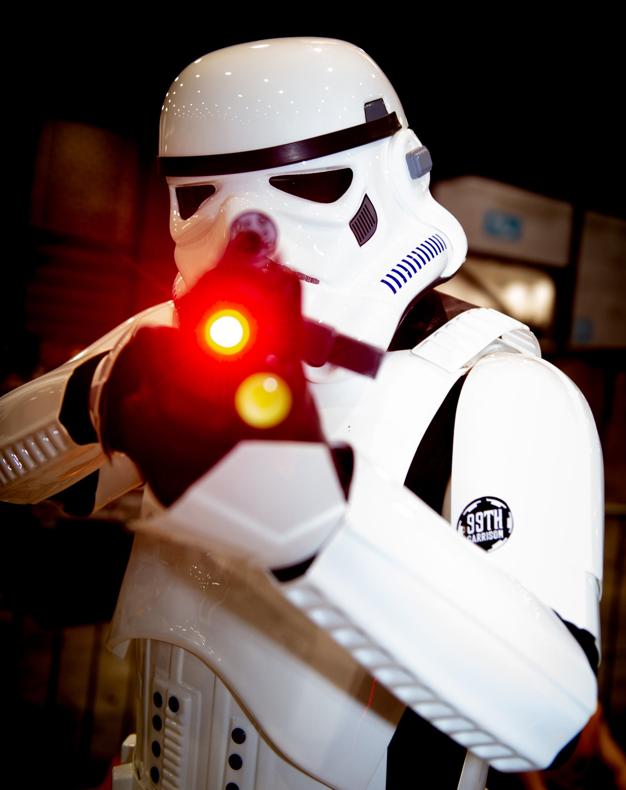 LIVERPOOL, ENGLAND - MARCH 08: Cosplayer dressed as a stormtrooper of Star Wars attends Comic Con Liverpool 2020 on March 08, 2020 in Liverpool, England. (Photo by Shirlaine Forrest/WireImage)