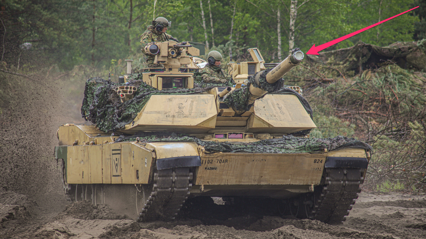U.S. Soldiers assigned to Brutal Company, 2nd Battalion, 70th Armor Regiment, 2nd Armored Brigade Combat Team, 1st Infantry Division supporting the 4th Infantry Division, maneuver an M1A2 Abrams tank in a combined arms live fire exercise during Anakonda23 at Nowa Deba, Poland, May 15, 2023. (U.S. Army National Guard photo by Sgt. 1st Class Theresa Gualdarama)