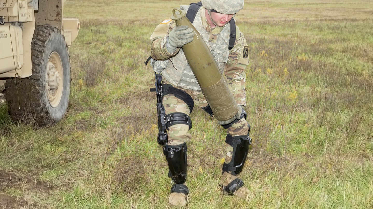 army exoskeleton powered armor warrior suit