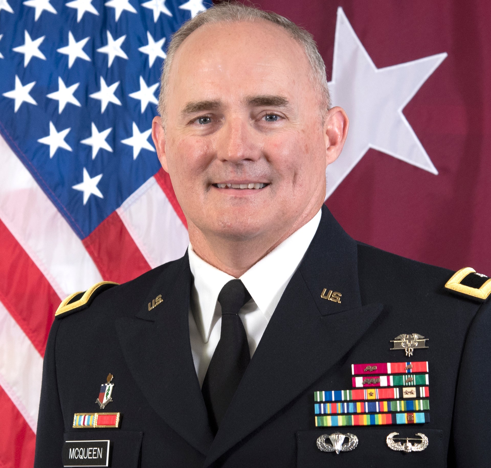 Official photograph of Brig. Gen. Anthony McQueen, Commanding General of the U.S. Army Medical Research and Development Command and Fort Detrick, Maryland. (Photo Credit: USAMRDC Public Affairs)