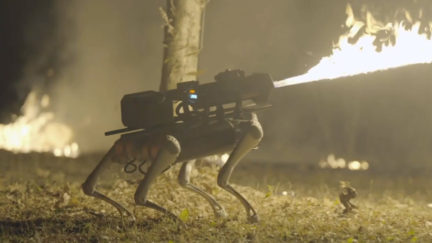 Thermonator flamethrower robot dog