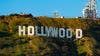 HOLLYWOOD, CA - MARCH 24: General views of the Hollywood Sign surrounded by greenery after recent rains on March 24, 2023 in Hollywood, California.  (Photo by AaronP/Bauer-Griffin/GC Images)