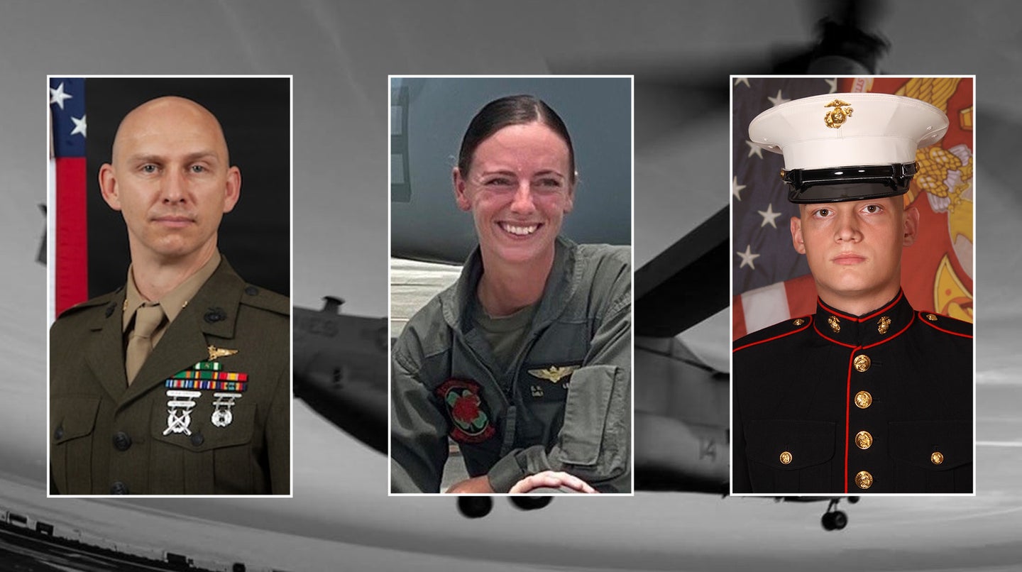 Marines killed in Osprey crash
