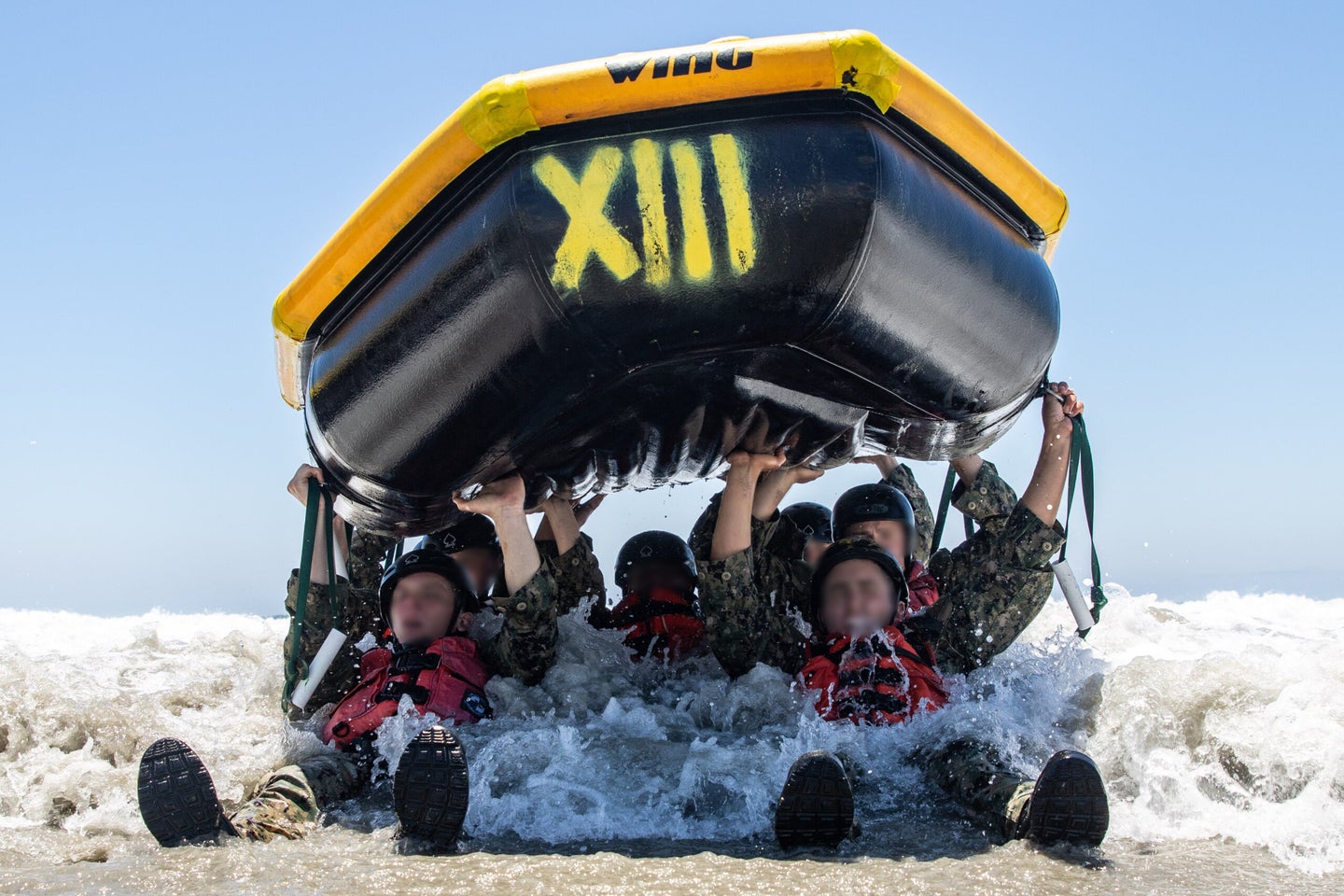 Navy SEAL candidates train at Basic Underwater Demolition/SEAL (BUD/S) in June 2023. Three senior officers who were in charge of BUD/S in early 2022 now face charges of dereliction of duty stemming from the death of a candidate during the school's Hell Week. (Mass Communication Specialist 2nd Class Dylan Lavin/U.S. Navy).