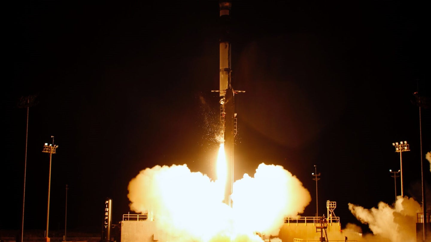 Firefly Aerospace's Alpha rocket takes off from Vandenberg Space Force Base on Sept. 14, 2023. (Photo courtesy Firefly Aerospace)