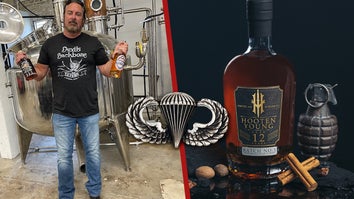 We found 4 bottles of whiskey made by airborne paratroopers