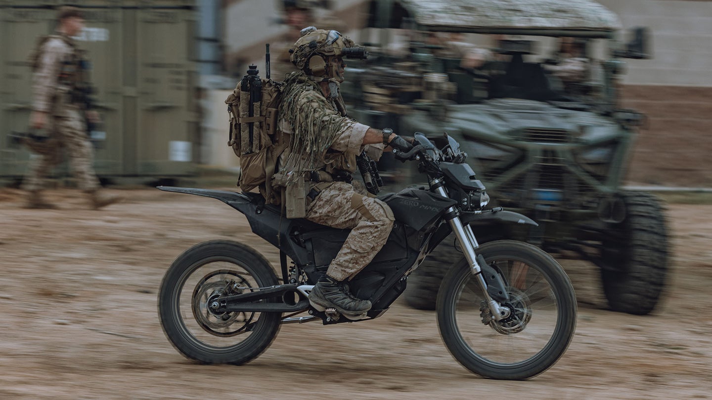 Recon Marines on dirt bikes