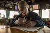 MEDITERRANEAN SEA (Nov. 17, 2022) Ensign Ryan Ellis uses a protractor to map out the ship’s position in the pilothouse of the Arleigh Burke-class guided-missile destroyer USS Roosevelt (DDG 80), Nov. 17, 2022. Roosevelt is on a scheduled deployment in the U.S. Naval Forces Europe area of operations, employed by U.S. Sixth Fleet to defend U.S., allied and partner interests. (U.S. Navy photo by Mass Communication Specialist 2nd Class Danielle Baker/Released)