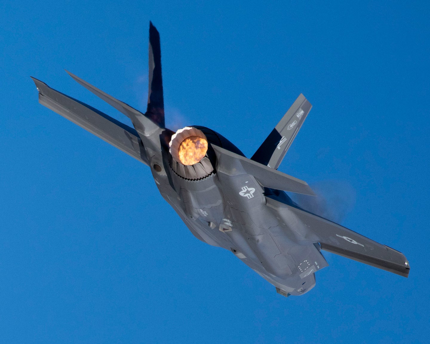 A flashlight left inside an F-35’s engine during maintenance work led to $14 million in damages at Luke Air Force Base in Arizona, according to Air Force officials. Air Force photo by Tech. Sgt. Ryan Crane.