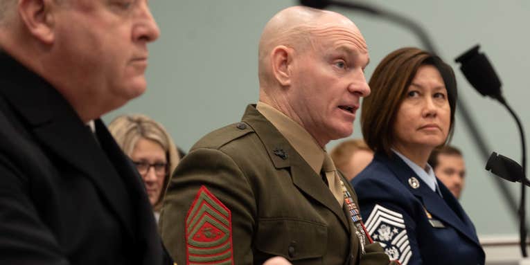 Senior enlisted leaders tell Congress that Pentagon should learn from civilian world