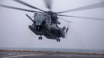 Are Marines relying more on the CH-53E helicopters while their Ospreys are grounded?
