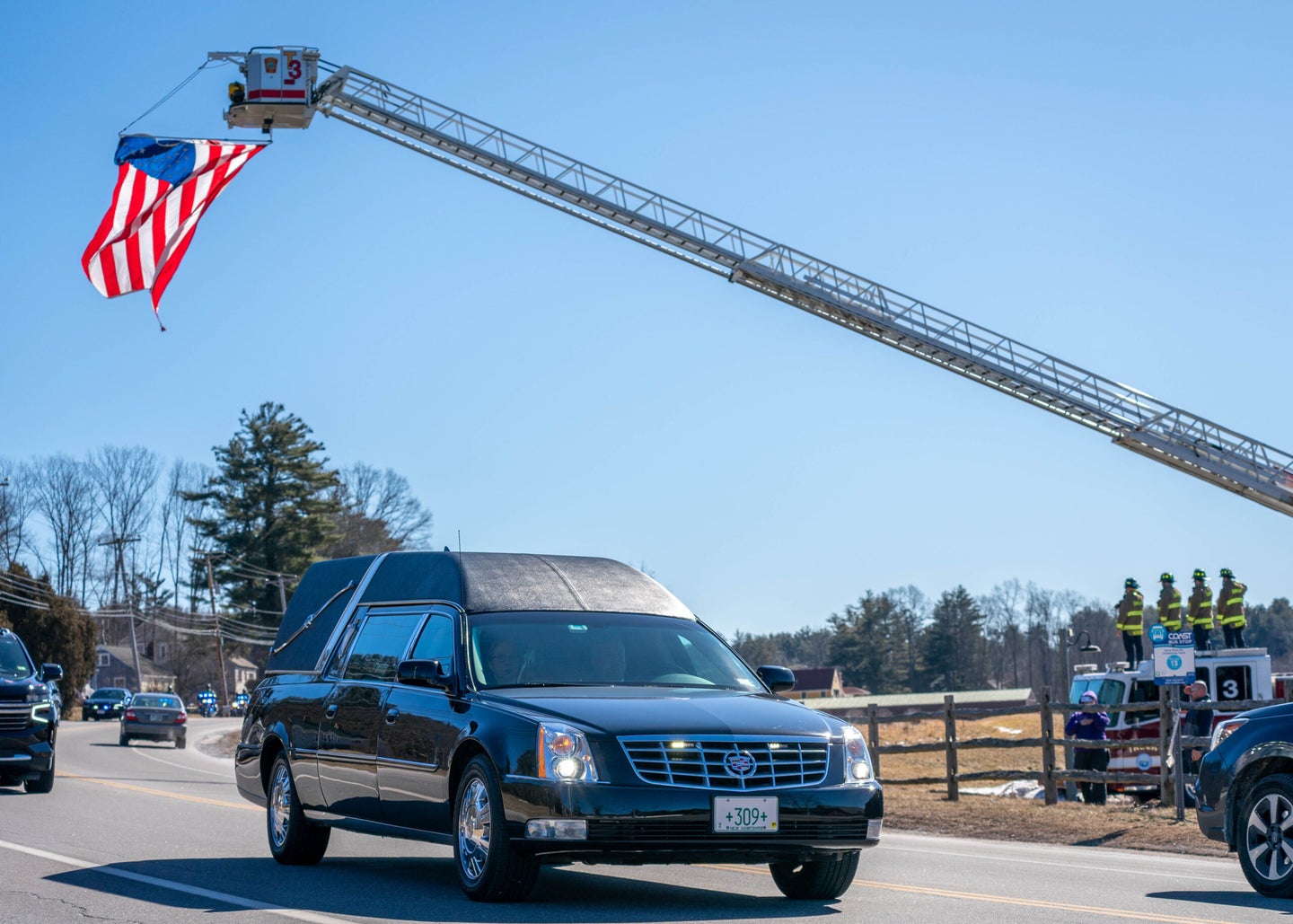 U.S. Marine Corps Capt. Jack Casey's funeral procession