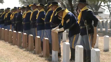 New headstones unveiled for wrongly executed Buffalo Soldiers