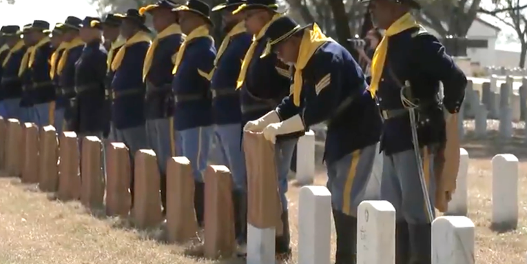 New headstones unveiled for wrongly executed Buffalo Soldiers