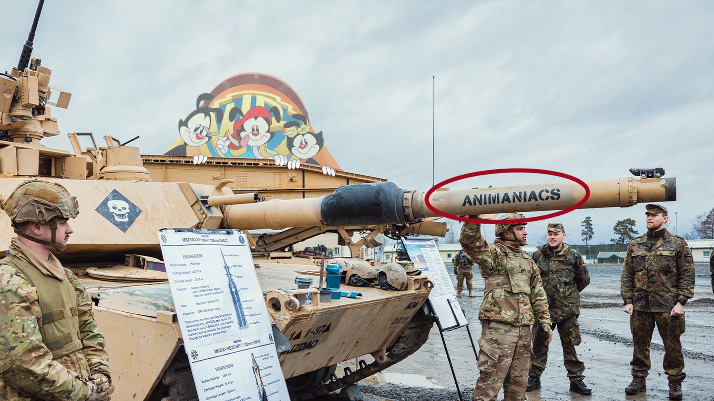 An American M1 Abrams tank named “Animaniacs” — after the hit 90s cartoon — has been spotted in Germany’s Grafenwoehr Training Area. (U.S. Army photo by Sgt. Christian Carrillo)