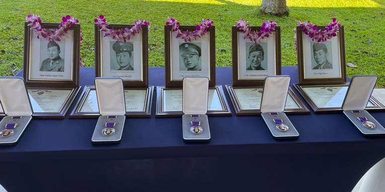 Five World War II soldiers awarded Purple Hearts, eight decades later