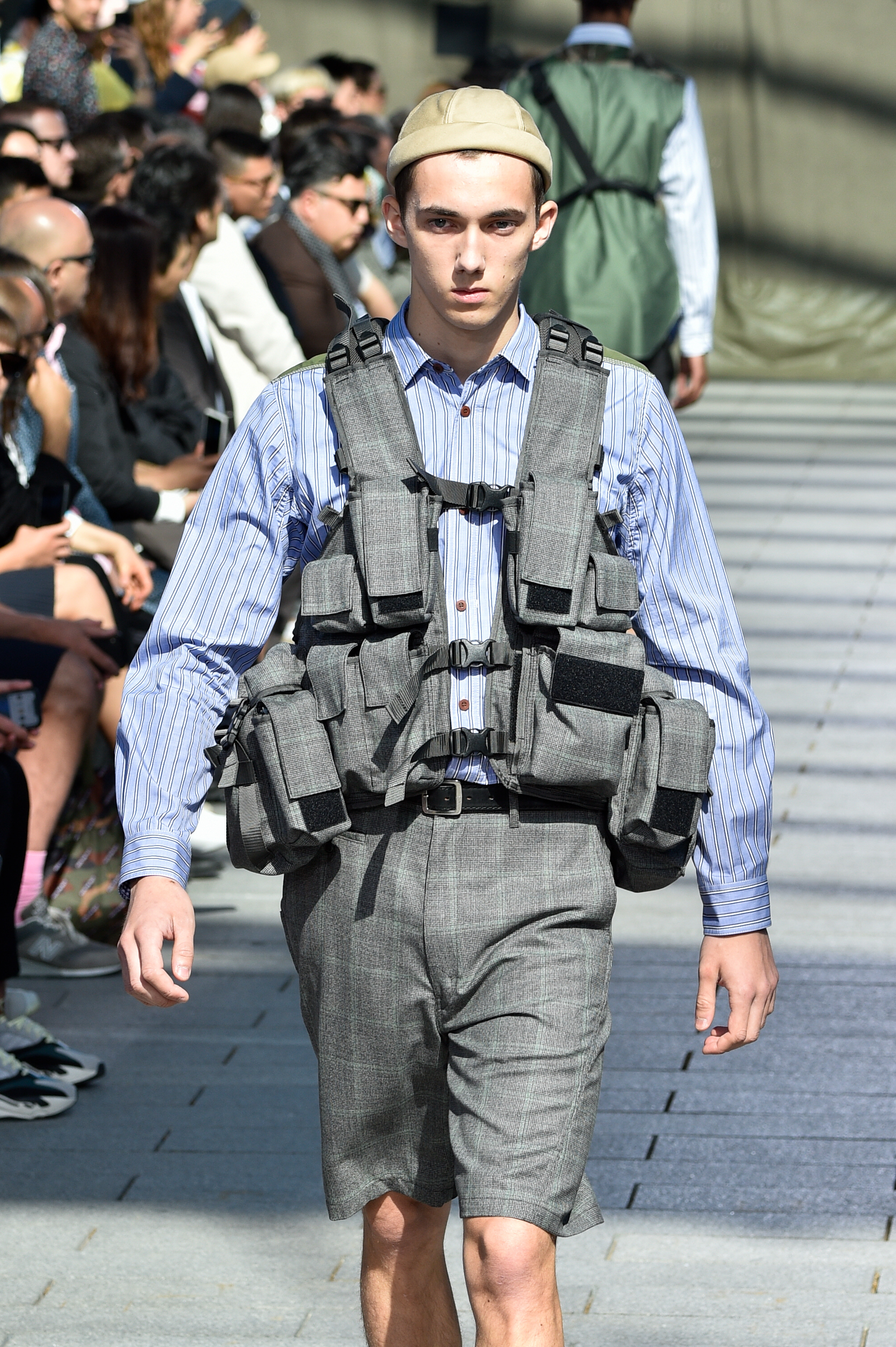 PARIS, FRANCE - JUNE 22: A model walks the runway during the Junya Watanabe Man Menswear Spring/Summer 2019 show as part of Paris Fashion Week on June 22, 2018 in Paris, France. (Photo by Peter White/Getty Images)