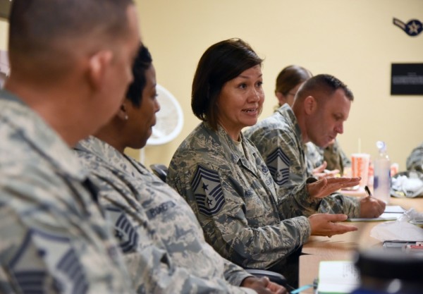 This airman will become the first female senior enlisted leader for a military branch