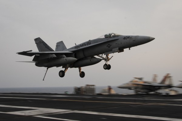 USS Theodore Roosevelt aviators eject safely at sea