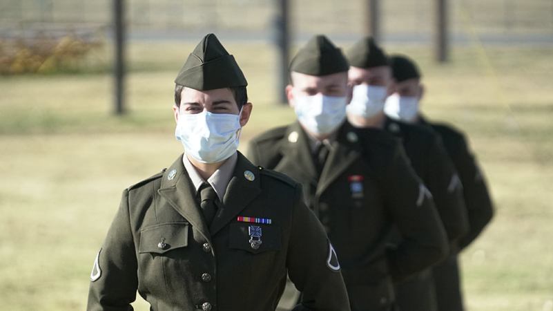 These are the first soldiers to graduate from basic training rocking the Army’s new ‘pink and greens’ uniform