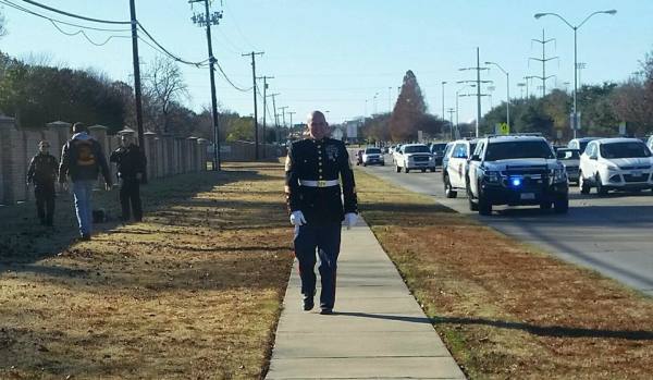 Fleeing Shoplifter Surrenders To Marine Vet In His Dress Blues