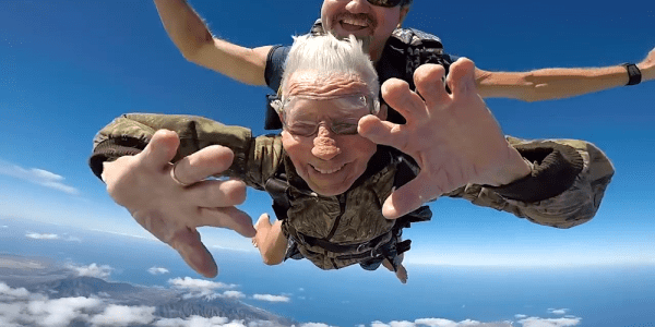 This Badass D-Day Veteran Celebrated His 100th Birthday With His First Jump In Decades