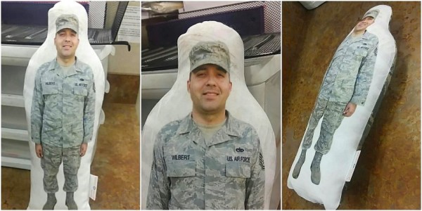 The Heartwarming Story Behind This Life-Sized Body Pillow Of An Airman