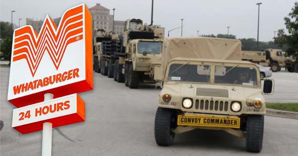 In Most Texas Story Ever, Army Convoy Stops At Whataburger On Way To The Border