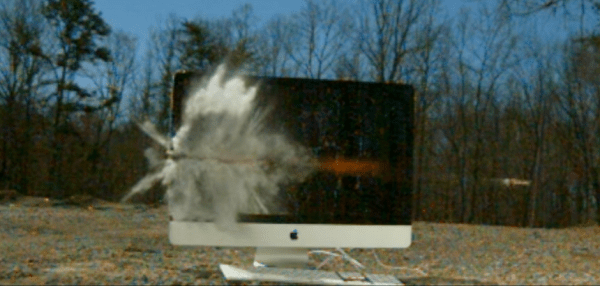 This is what an anti-tank rifle does to an iMac