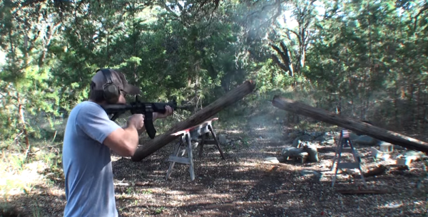 Watch This Guy Blast A Telephone Pole In Half With An AR-15