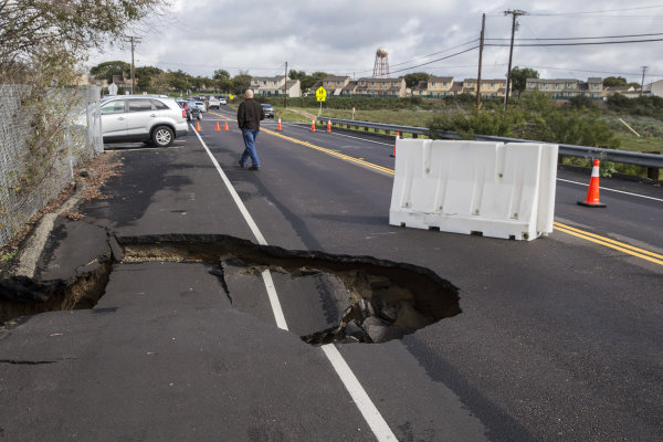 Mother Earth is apparently trying to devour the Marine Corps