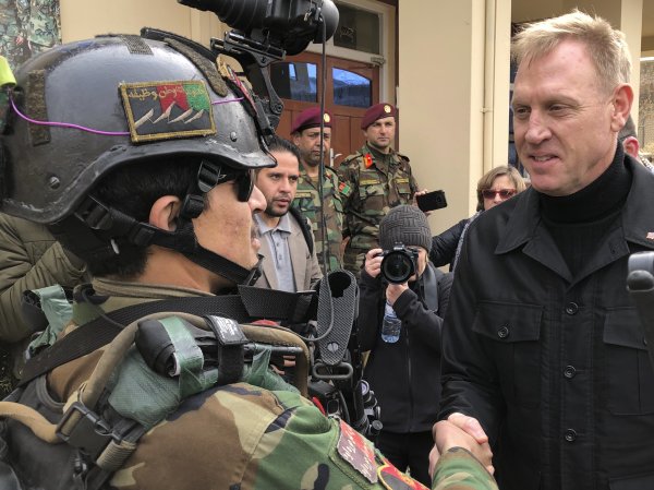 Acting Defense Secretary Shanahan showed up to Afghanistan looking like a Bond villain