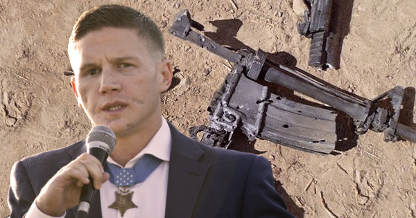 This is all that was left of Kyle Carpenter’s M4 after the attack that led to his Medal of Honor