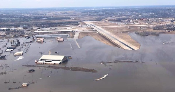 ‘It was a lost cause’ — dramatic photos show Offutt Air Force Base engulfed by floodwaters