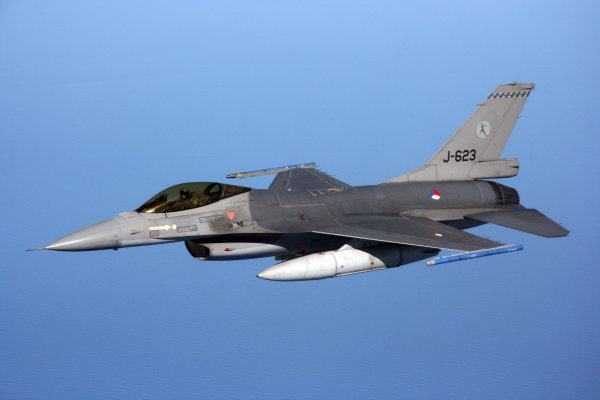 A Dutch F-16 fighter shot itself with its own cannon