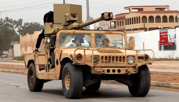 A Libyan militia rigged a Humvee with a monster 90mm cannon