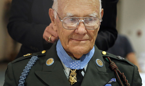 The oldest Medal of Honor recipient has died nearly 75 years after jumping on a grenade to save his fellow soldiers