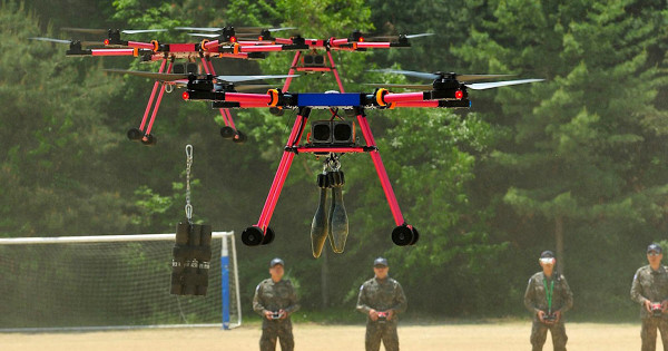 South Korea’s army is training drones to teabag enemies with explosives