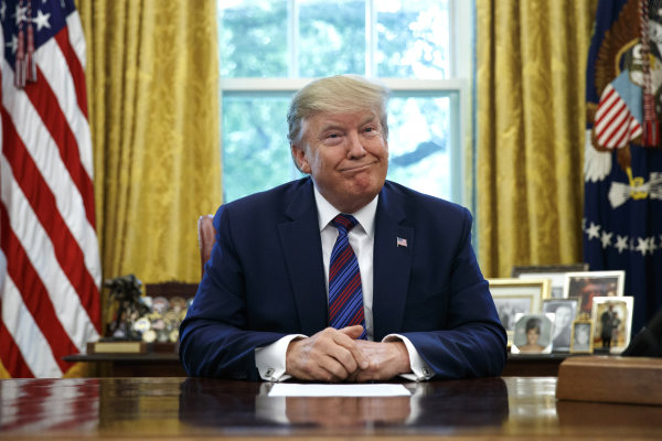 President Donald Trump in the Oval Office