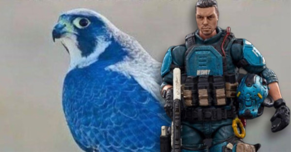 This Blue Falcon action figure may tell your C.O. you’re not actually at dental