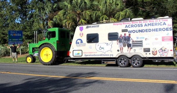 We salute the Florida man who drove his 1948 John Deere tractor across the country to support veterans